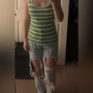 Ripped mom jeans